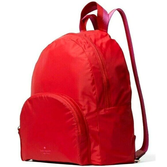 S Kate Spade Arya Favorite Red Packable Nylon Backpack WKRU6975 NWT $279 Retail main image 5